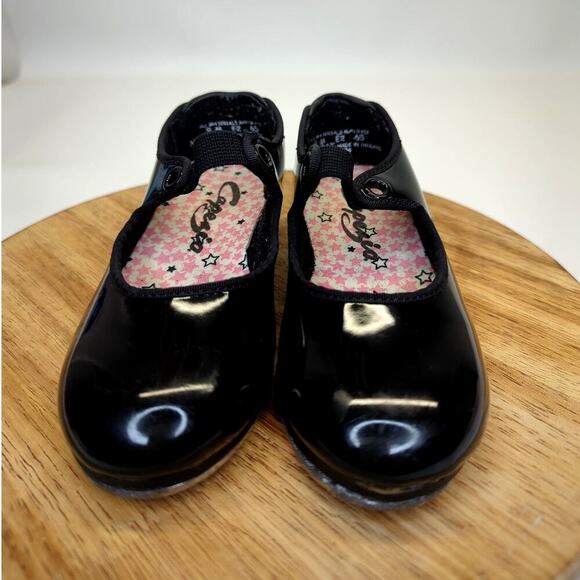 Capezio Jr. Tyette Tap Shoe - Child N625C Shiny Black Patent Size 9M Toddler - Picture 2 of 10